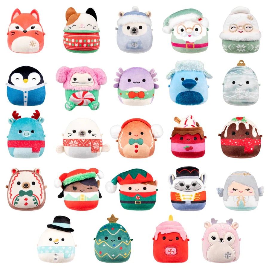 SquishJoy Set di Sorprese Festive | Calendario dell'Avvento festivo pieno di Squishmallows da coccolare!