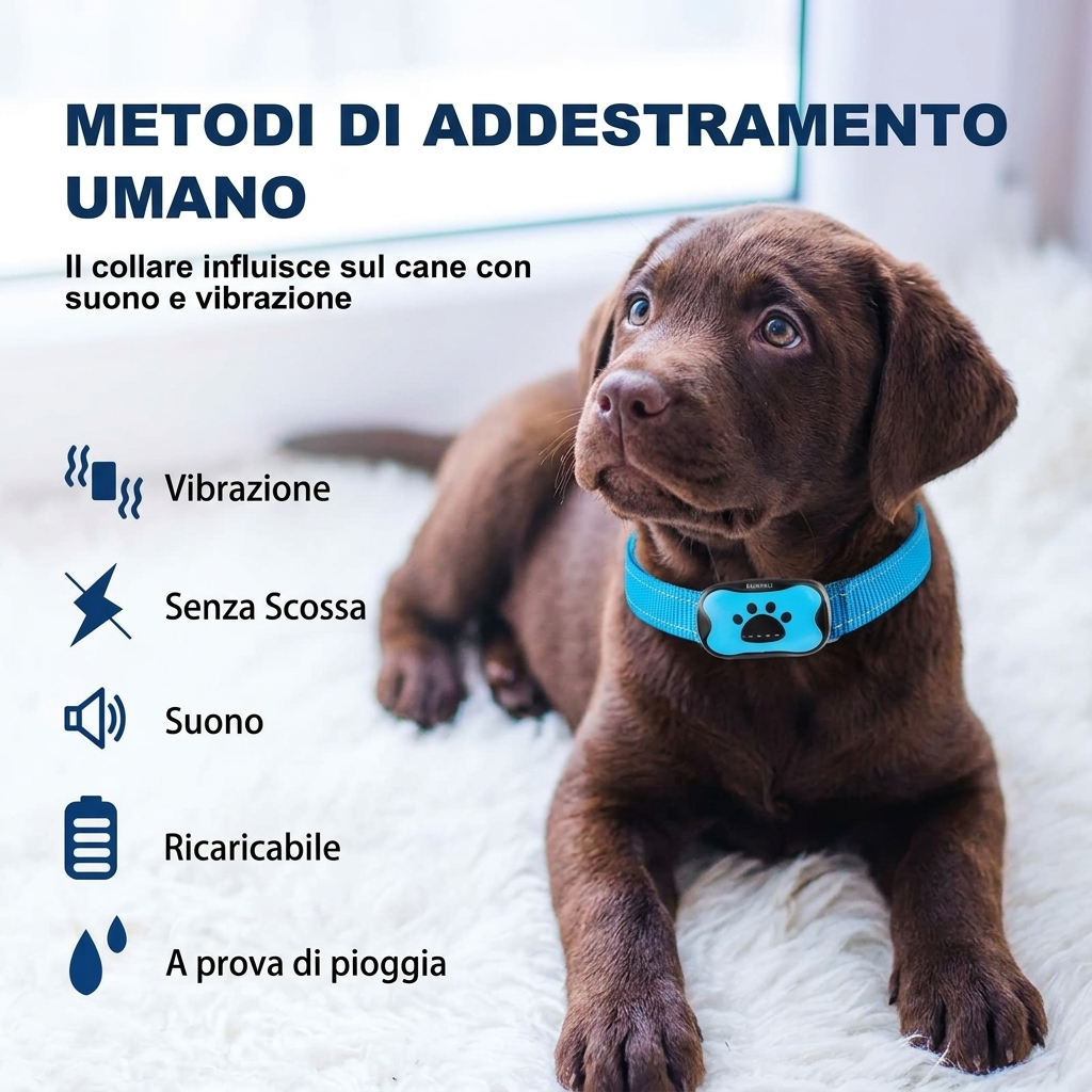 Collare Antibark Cane Senza Shock Vibrazione Ultrasoni