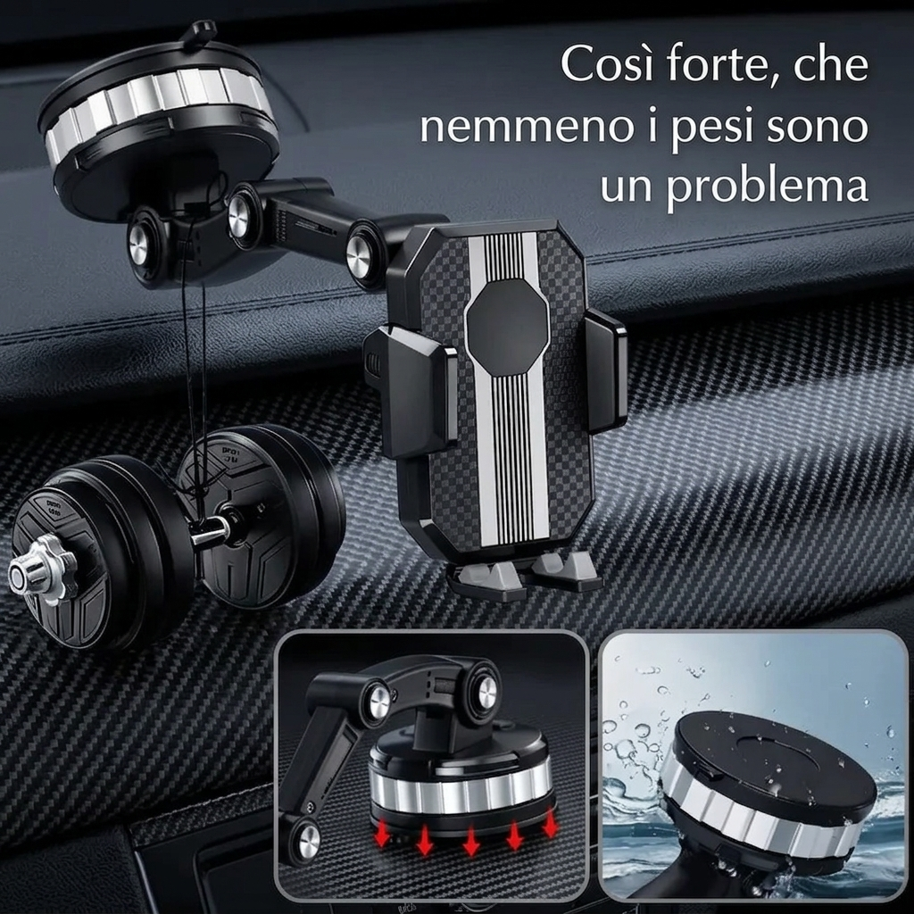 Supporto Auto Smartphone Ventosa 360° Supporto Cellulare Auto