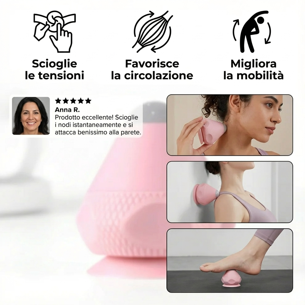 Palla Massaggio con Ventosa per Sollievo Muscolare