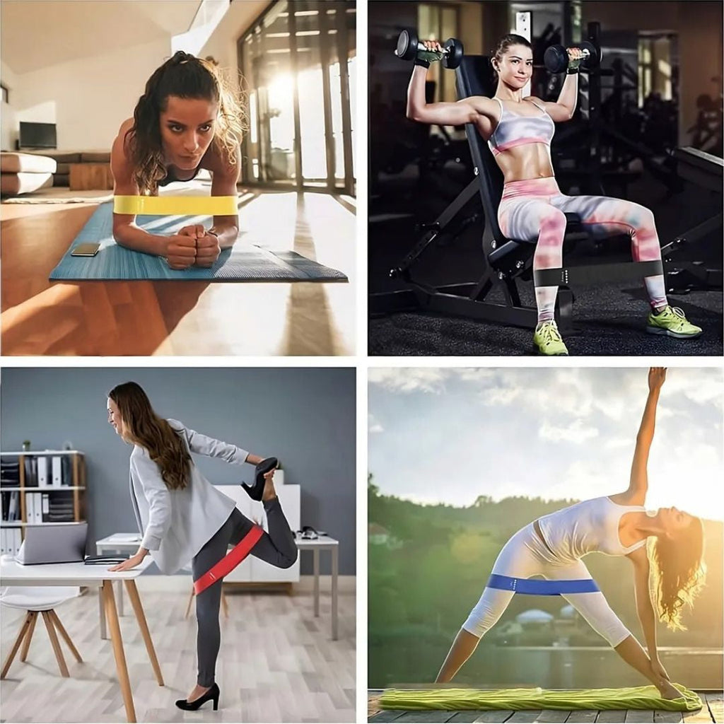 Set di 5 bande elastiche fino a 25 kg | Bande di resistenza per casa | Elastici sportivi | Bandix