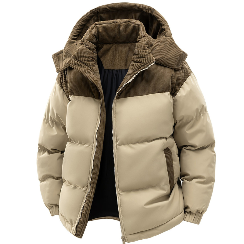 Giacca Invernale Uomo | Giacca Imbottita con Cappuccio | Calda e Antivento