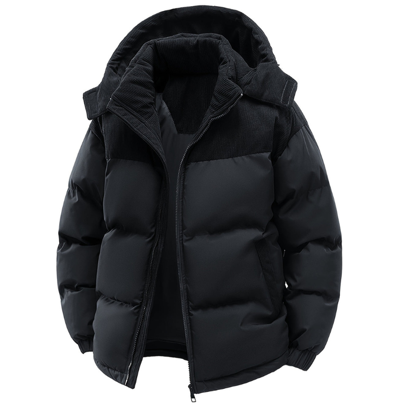 Giacca Invernale Uomo | Giacca Imbottita con Cappuccio | Calda e Antivento