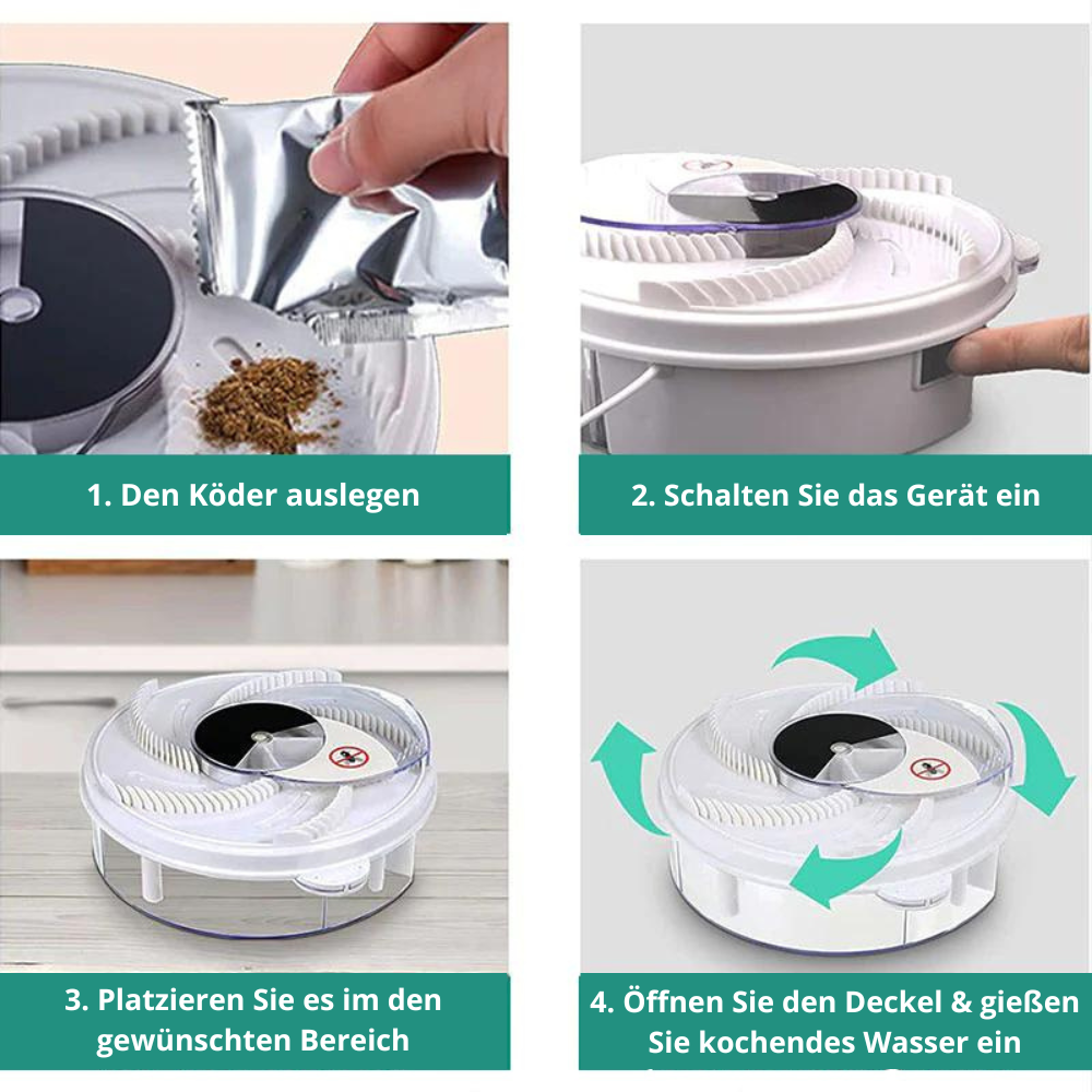 FliegenFrei - La migliore trappola per mosche al mondo (Trappola per mosche silenziosa)