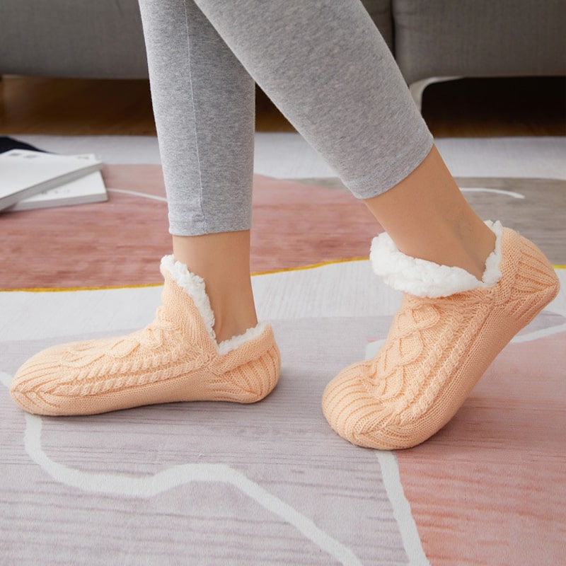Calze Coccole per Donna e Uomo | Calze a Maglia con Suole Antiscivolo | Calze Antiscivolo | Calore per i Piedi