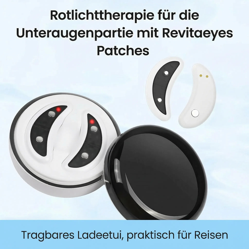 Dispositivo contro occhiaie e borse sotto gli occhi tramite terapia con luce rossa | Augenia