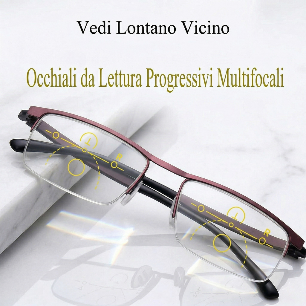 Occhiali Progressivi Intelligenti per Visione Nitida Design Leggero