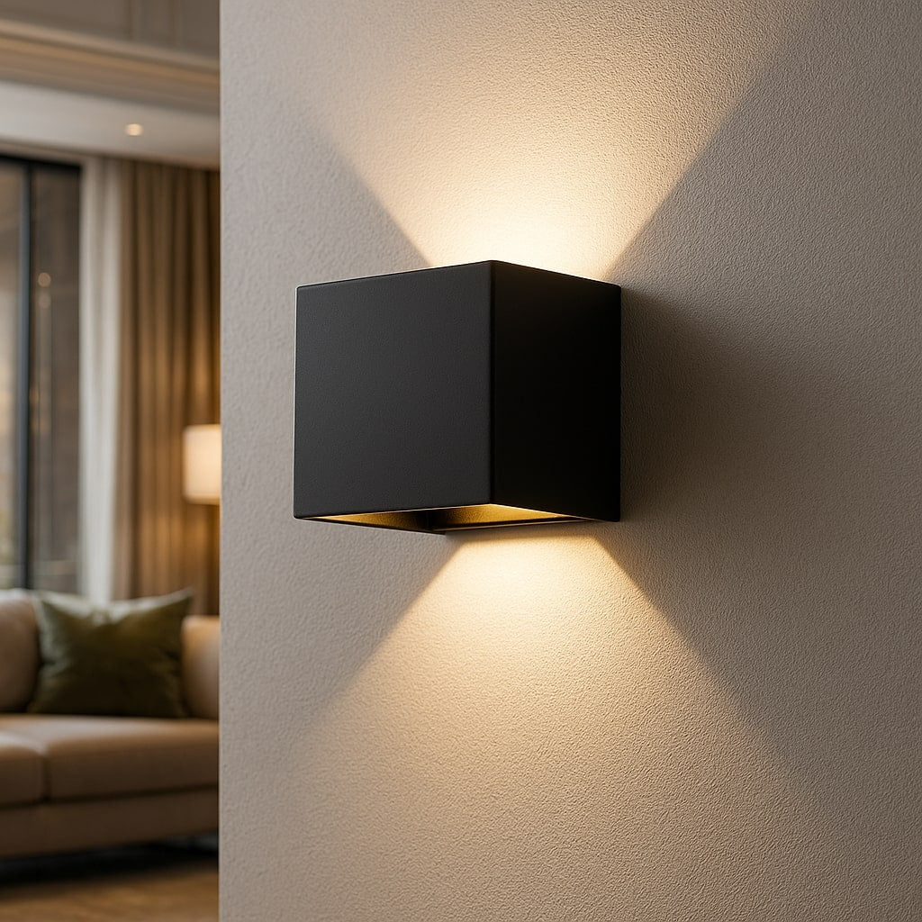 Lampada da parete senza fili per interni ed esterni | Lampada a LED con batteria e sensore | GlowCube
