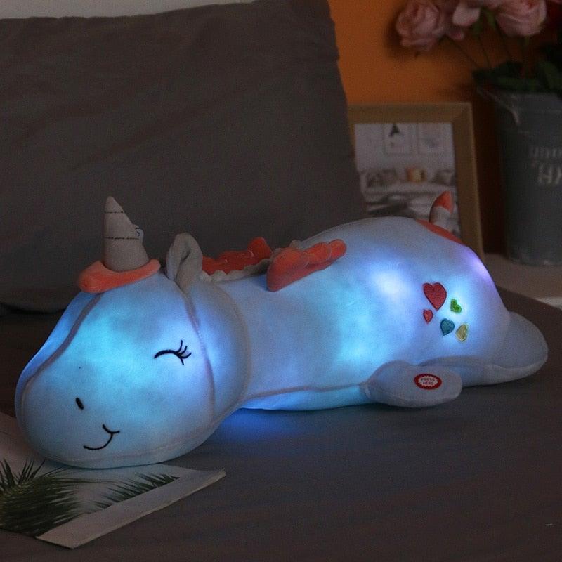 Lunacorn Unicorno Luminoso | Amico di Peluche Morbido | LED Arcobaleno | Regalo Perfetto per Bambini