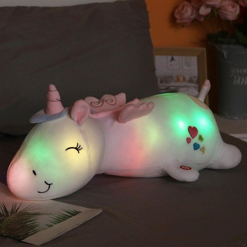 Lunacorn Unicorno Luminoso | Amico di Peluche Morbido | LED Arcobaleno | Regalo Perfetto per Bambini