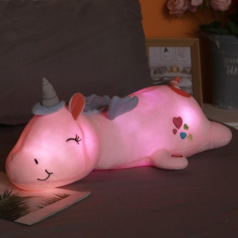 Lunacorn Unicorno Luminoso | Amico di Peluche Morbido | LED Arcobaleno | Regalo Perfetto per Bambini