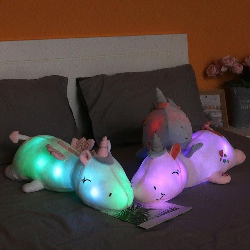 Lunacorn Unicorno Luminoso | Amico di Peluche Morbido | LED Arcobaleno | Regalo Perfetto per Bambini