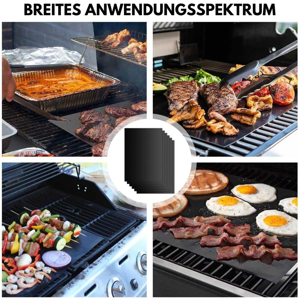 Tappetino per griglia | Tappetini antiaderenti per BBQ riutilizzabili (set da 5) | Grillara