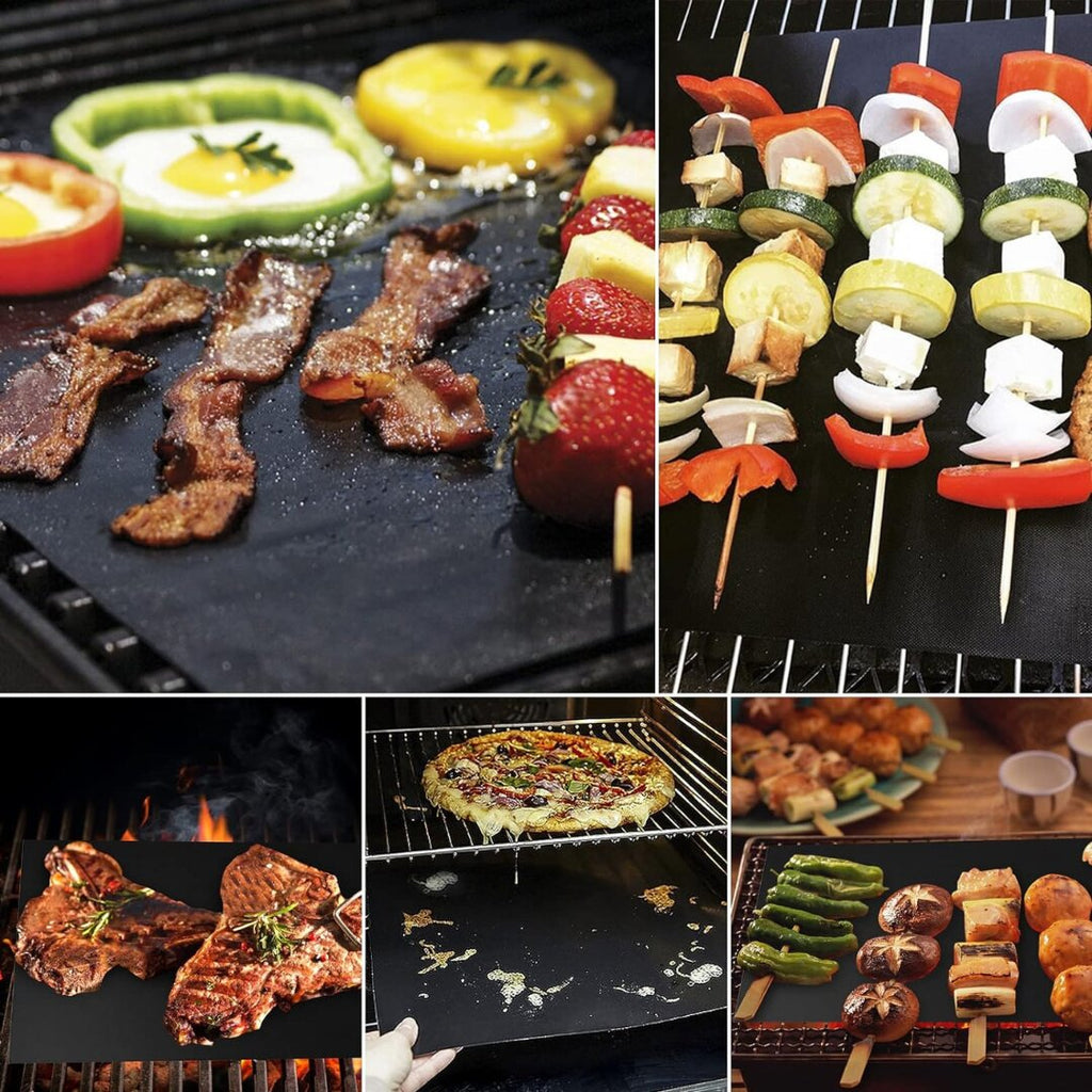 Tappetino per griglia | Tappetini antiaderenti per BBQ riutilizzabili (set da 5) | Grillara