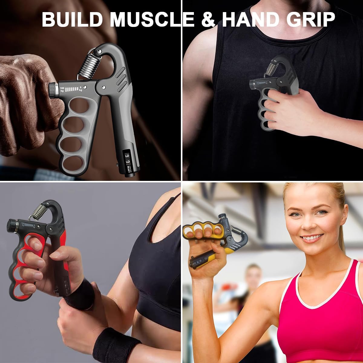 Trainer per avambracci | Trainer per le mani | Trainer di forza della presa fino a 100 kg | SteelGrip