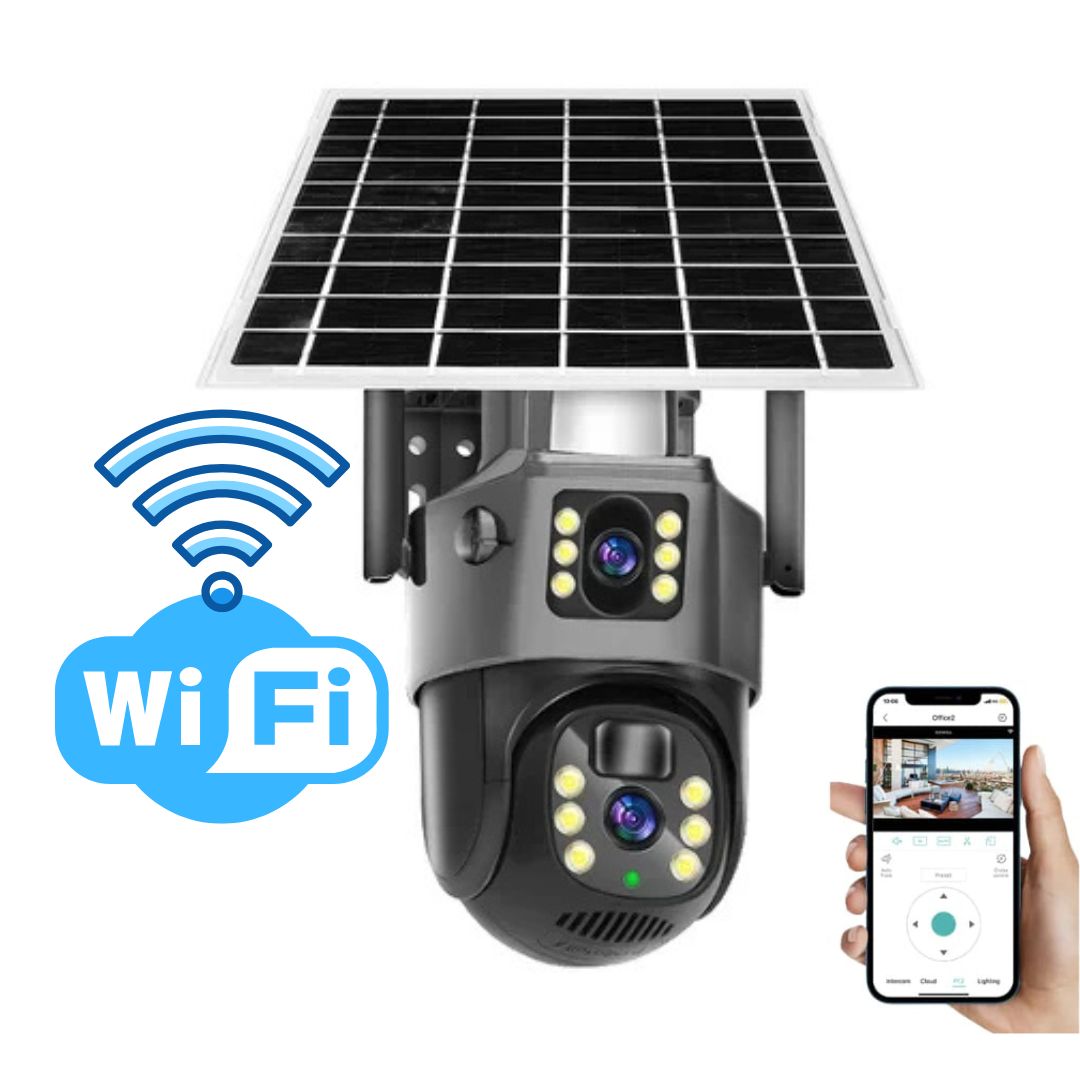 Telecamera di sorveglianza per esterni | Telecamera Wi-Fi con pannello solare | GuardVision