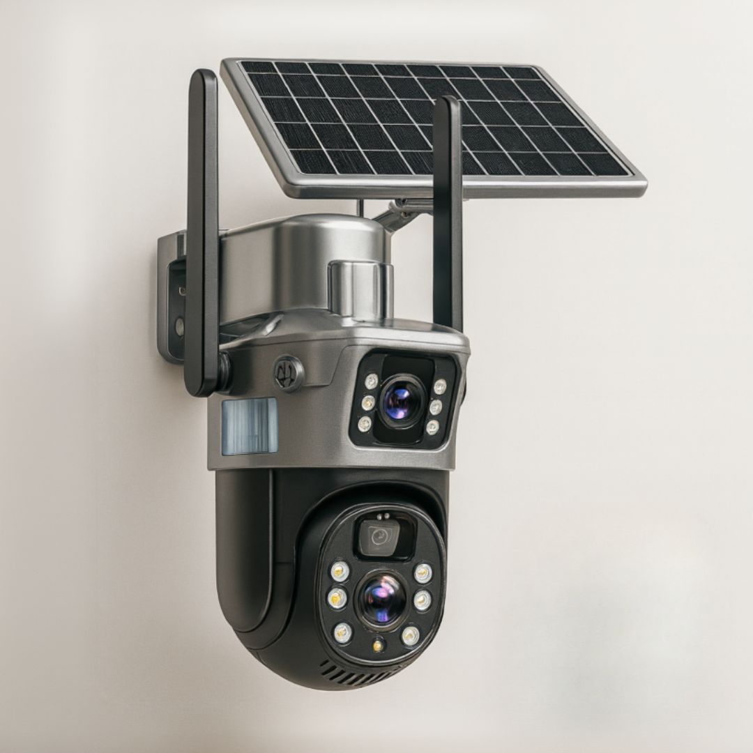 Telecamera di sorveglianza per esterni | Telecamera Wi-Fi con pannello solare | GuardVision