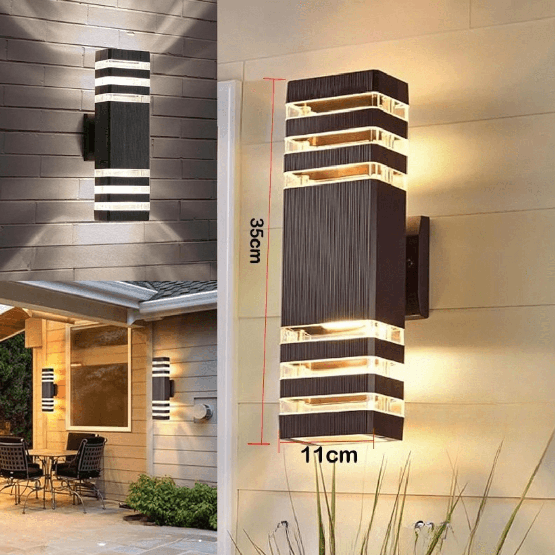 Lumivor Applique da Esterno | Luce Up-&-Down | Attacco E27 | IP65 Resistente alle Intemperie | 25×10×8 cm
