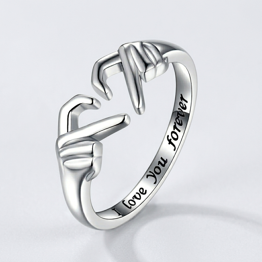 Anello Abbraccio Regolabile Donna Regalo Amore