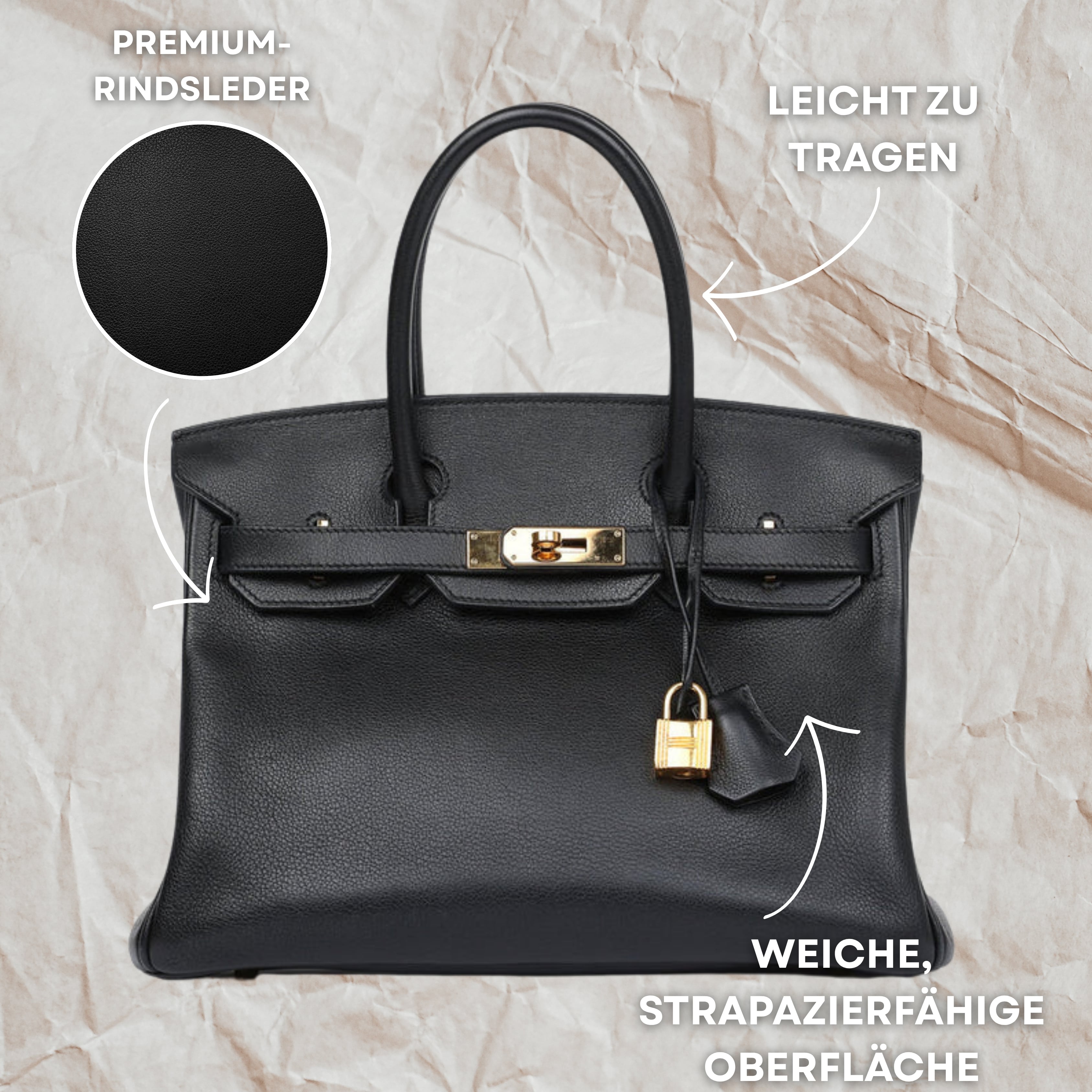 Borsa a mano per donne | Borsa a tracolla in pelle premium | Ledora