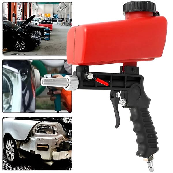 EvoBlast | Pistola per sabbiatura multiuso | Potente e precisa | Per ruggine, pulizia e trattamento delle superfici | Sistema ad aria compressa 90 PSI