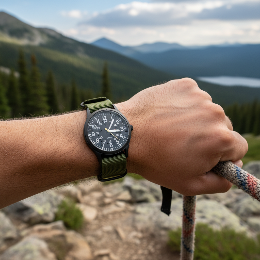 Orologio da Uomo | Orologio Outdoor con Cinturino in Nylon | Impermeabile e Antigraffio | Felswacht