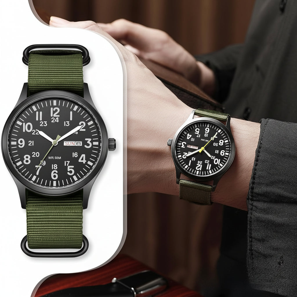Orologio da Uomo | Orologio Outdoor con Cinturino in Nylon | Impermeabile e Antigraffio | Felswacht