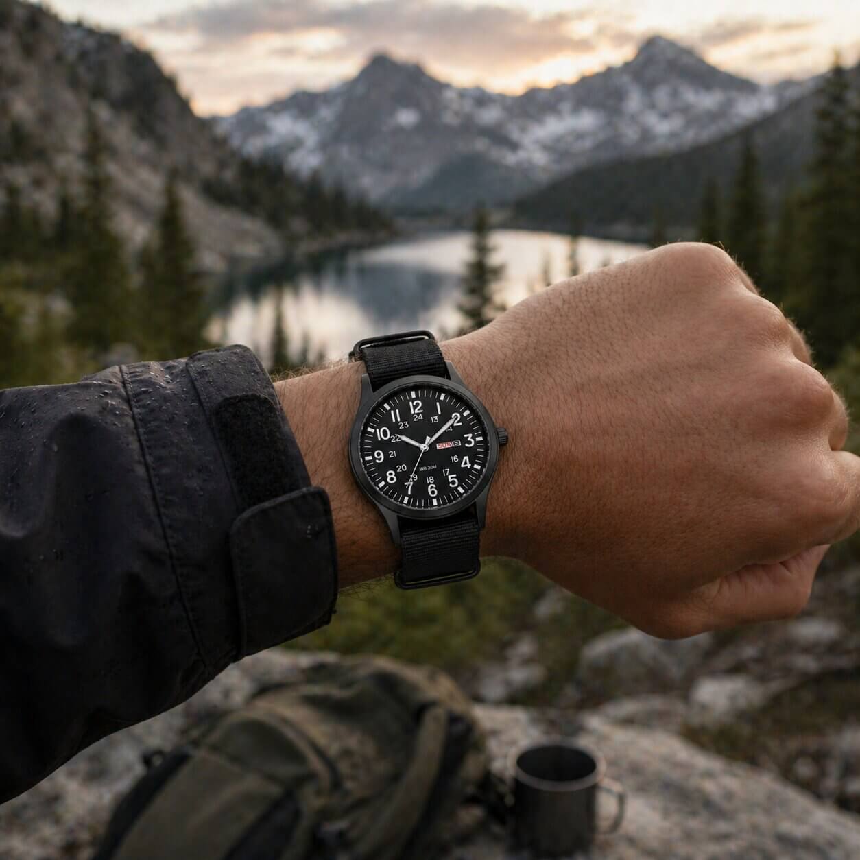 Orologio da Uomo | Orologio Outdoor con Cinturino in Nylon | Impermeabile e Antigraffio | Felswacht