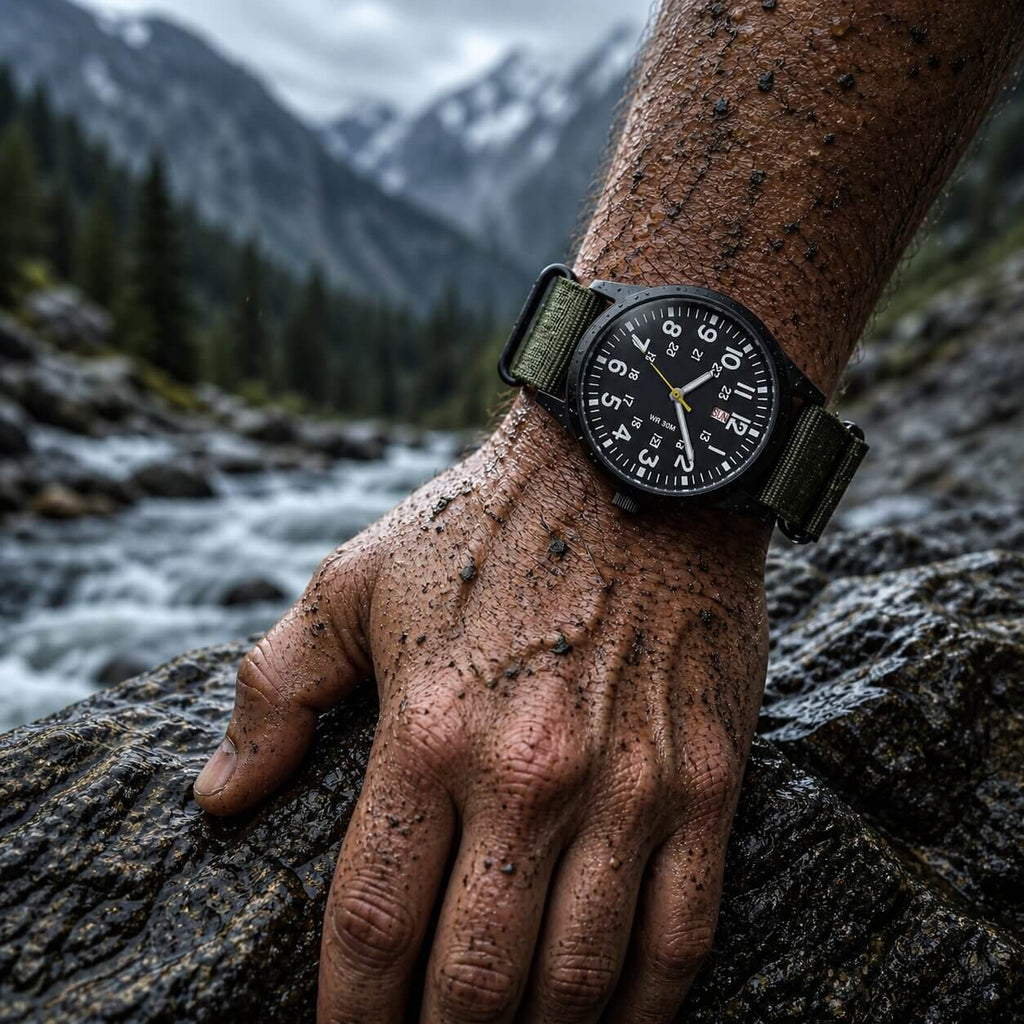 Orologio da Uomo | Orologio Outdoor con Cinturino in Nylon | Impermeabile e Antigraffio | Felswacht