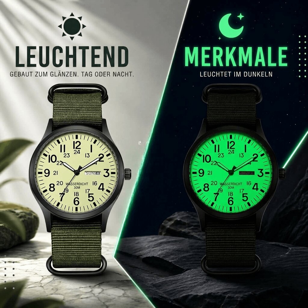 Orologio da Uomo | Orologio Outdoor con Cinturino in Nylon | Impermeabile e Antigraffio | Felswacht