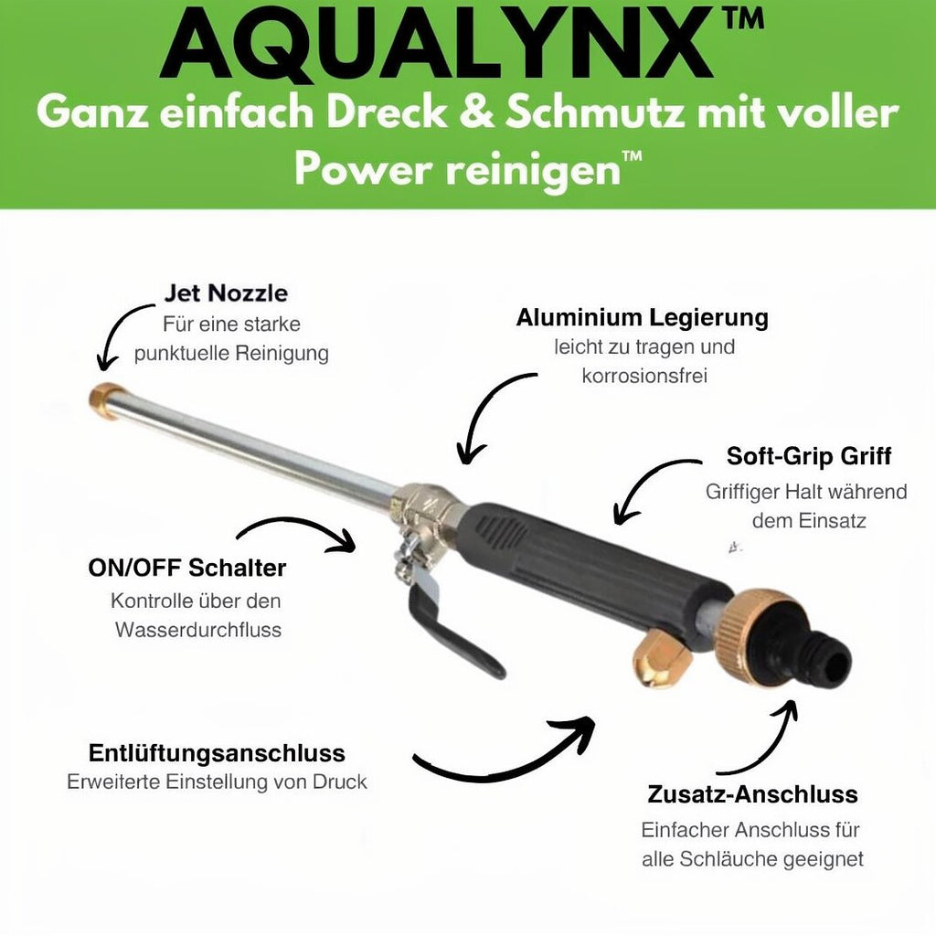 Idropulitore per ogni tubo da giardino | Pulitore Turbo | Aqualynx