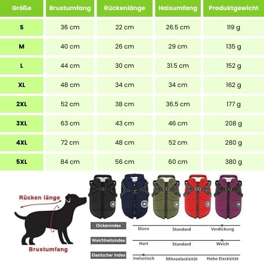 Mantello per cani per l'inverno | Giacca invernale per cani | Giacca per cani con imbracatura | Mantello in pelliccia