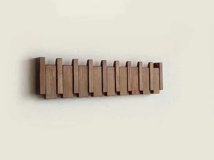 Elegante Tre Appendini per Piano Appendiabiti in Legno