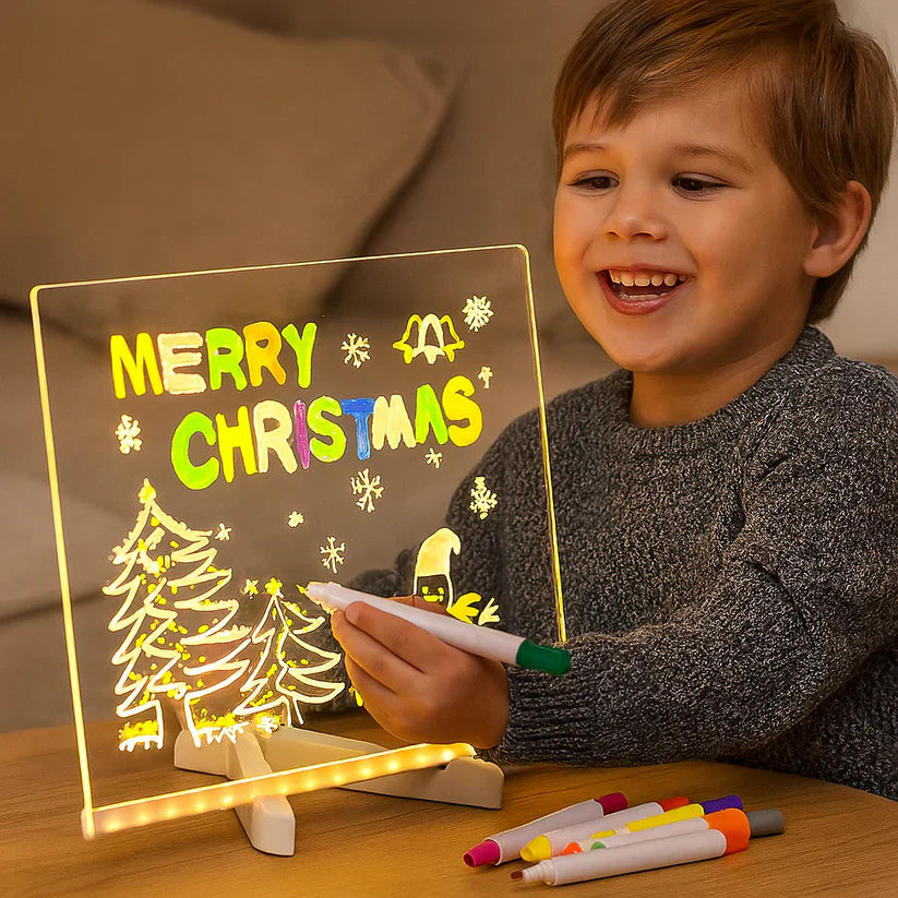 Giocattolo per bambini | Tavoletta LED e tavolo da disegno | IllumiSchreib
