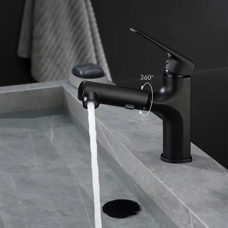 Rubinetto da bagno estraibile a leva singola