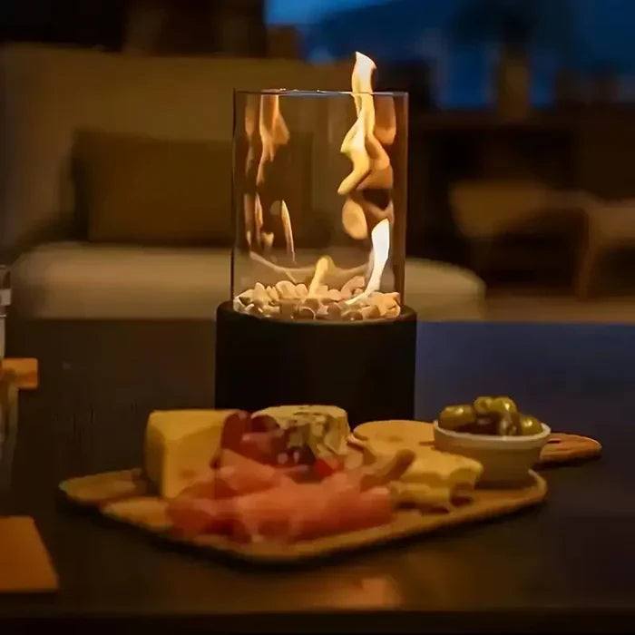 Focolare da Tavolo GlowLuxe – Lanternina Elegante per la Vostra Casa