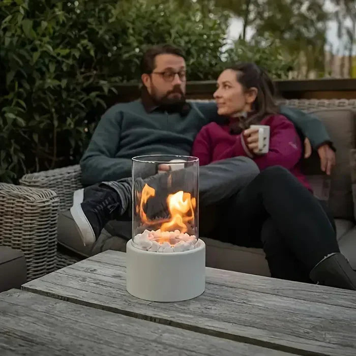 Focolare da Tavolo GlowLuxe – Lanternina Elegante per la Vostra Casa