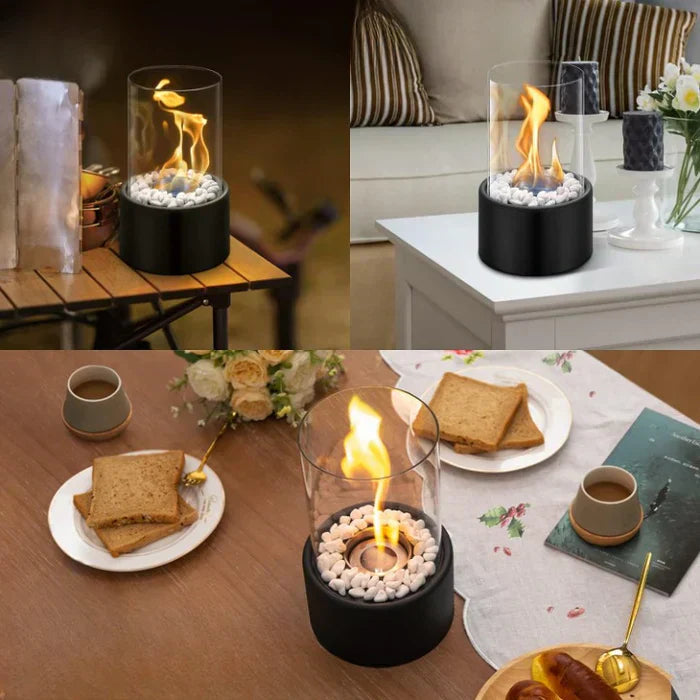 Focolare da Tavolo GlowLuxe – Lanternina Elegante per la Vostra Casa