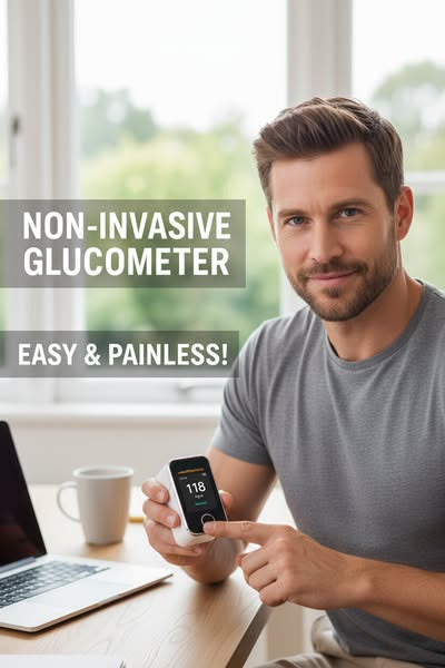 Monitor Glucosio nel Sangue Non Invasivo — Lettura in 5 Secondi | - 99% di Precisione 8-1