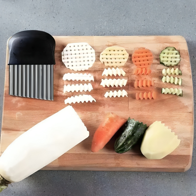 RippleCutter - Raspador di Cucina a Forma di Ondina in Acciaio Inossidabile