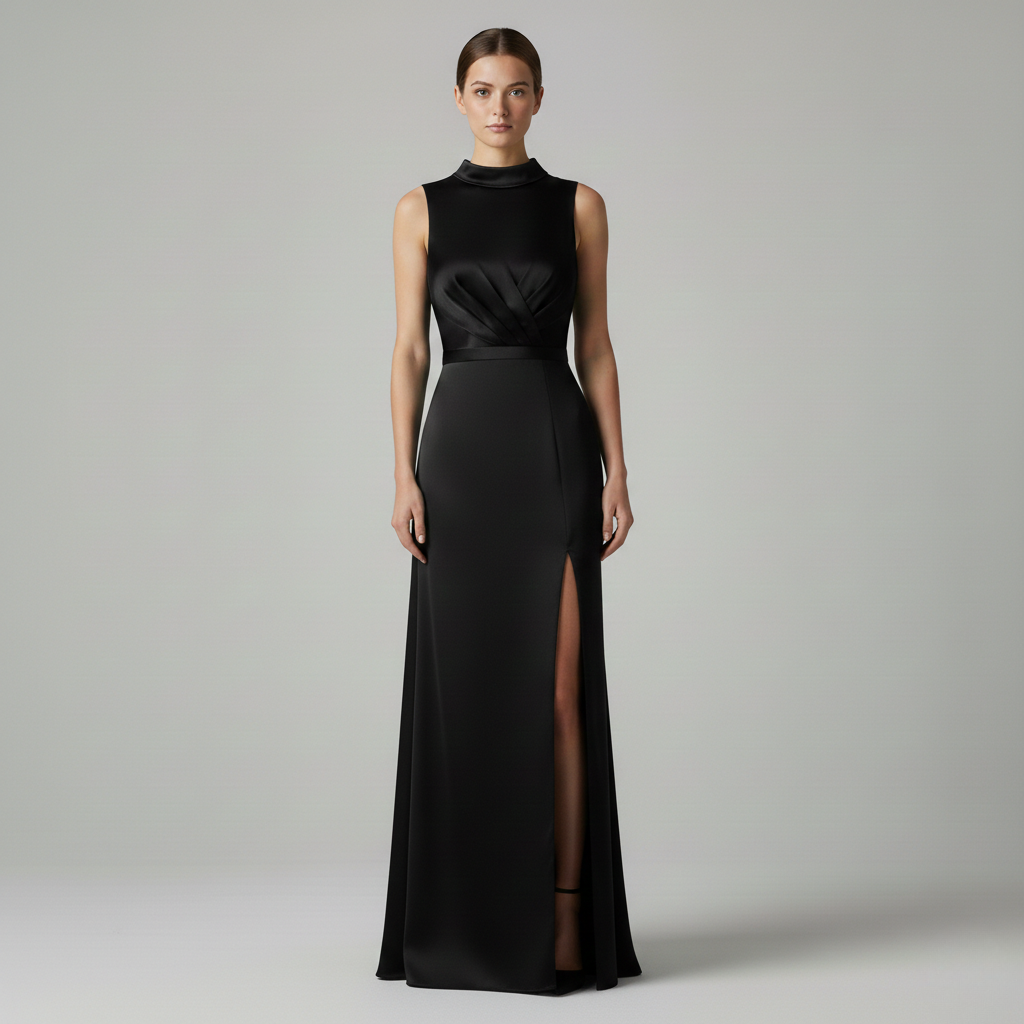 Abito Formale Elegante con Design Scollo