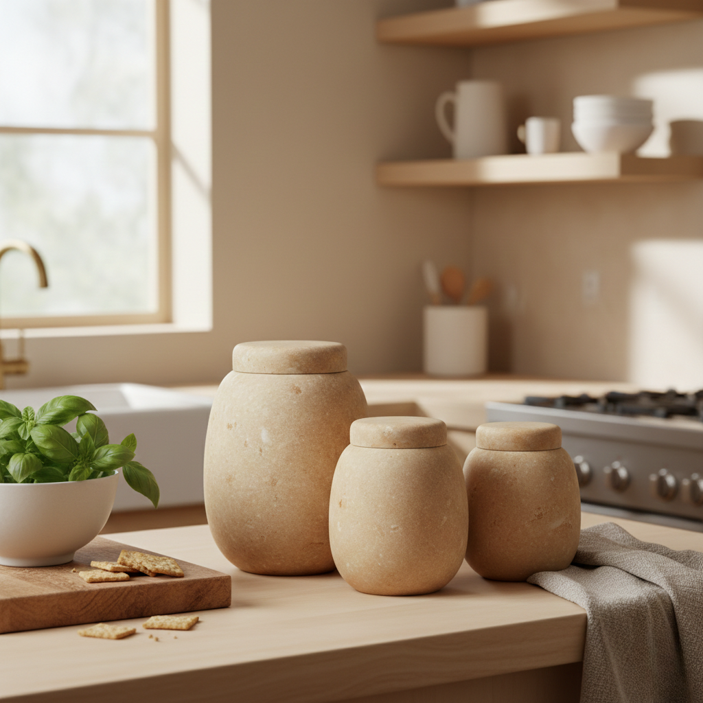 Trio di Barattoli Decorativi Scandinavi - Esposizione Calma