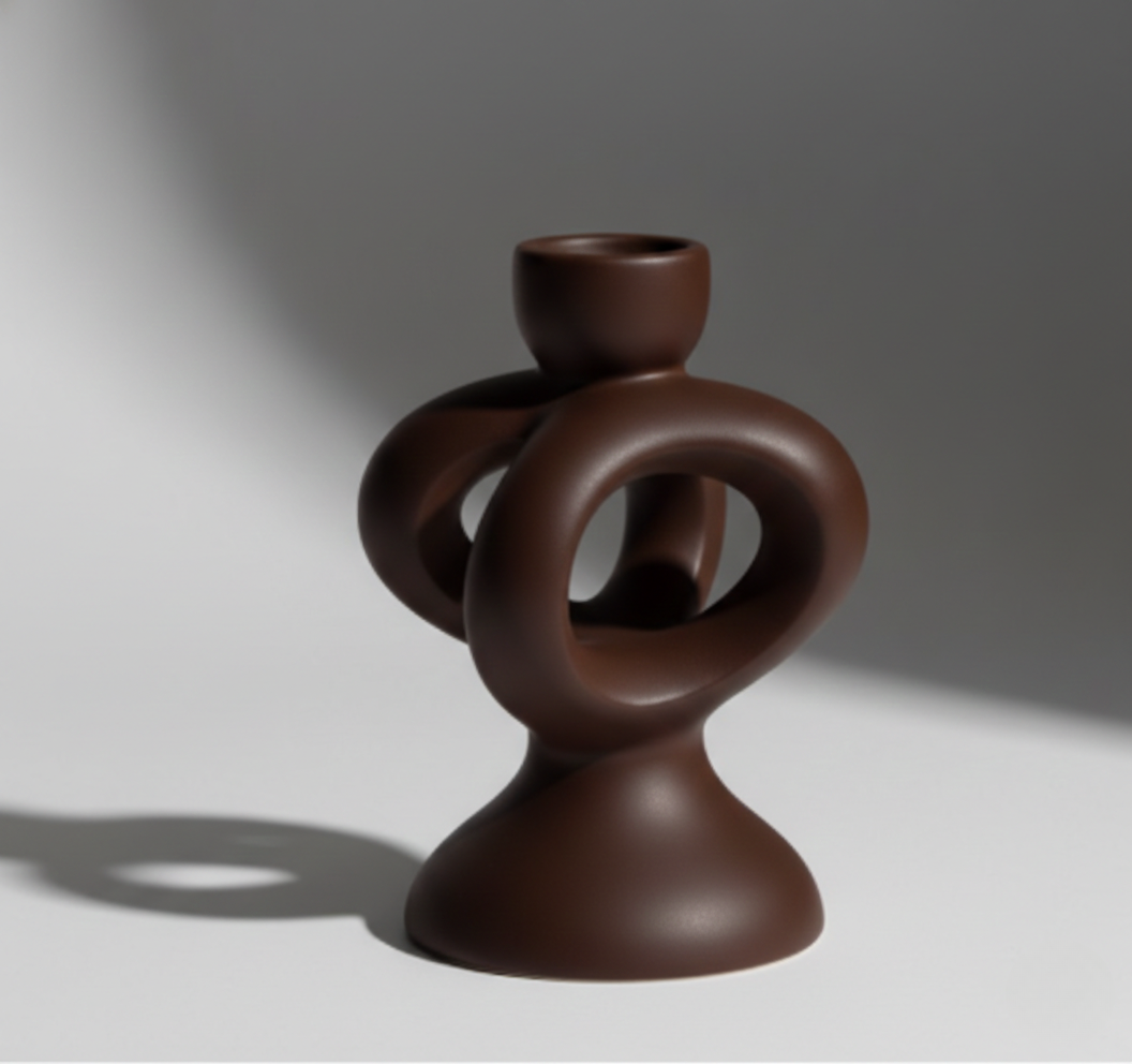 Supporto per Candele Scultoreo Nordico Decor Elegante