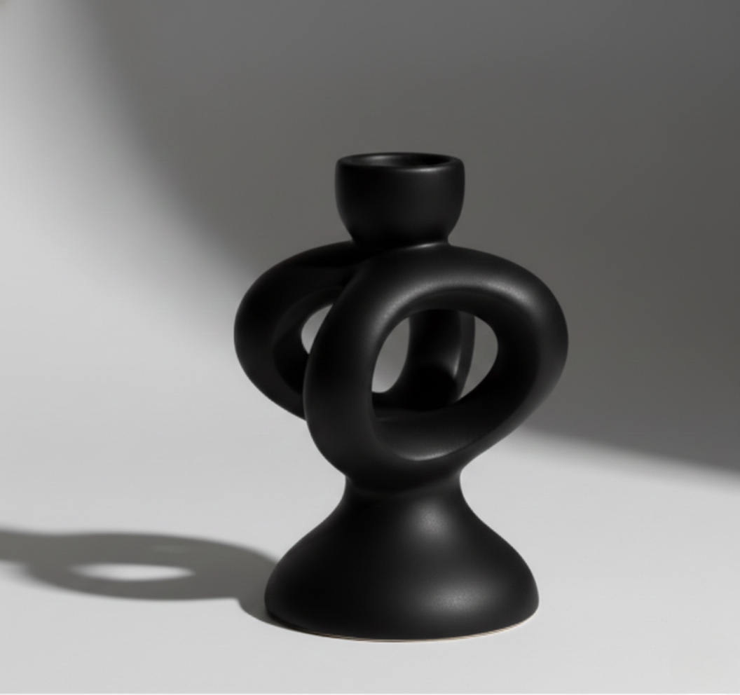 Supporto per Candele Scultoreo Nordico Decor Elegante