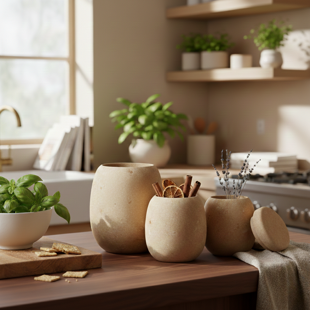 Trio di Barattoli Decorativi Scandinavi - Esposizione Calma