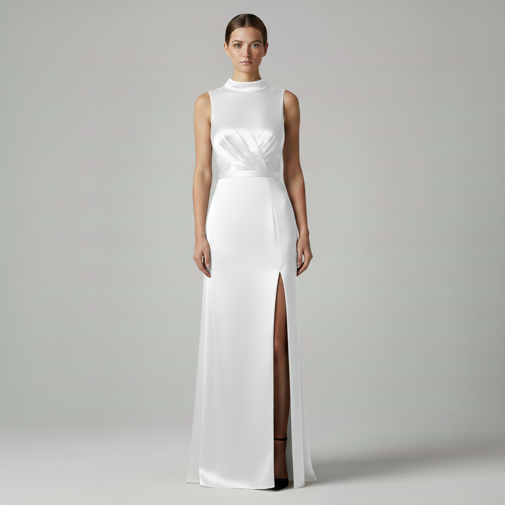 Abito Formale Elegante con Design Scollo