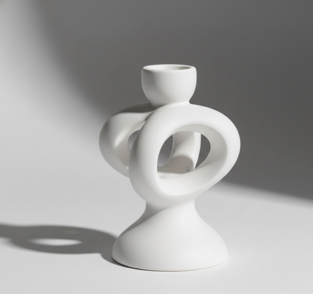 Supporto per Candele Scultoreo Nordico Decor Elegante