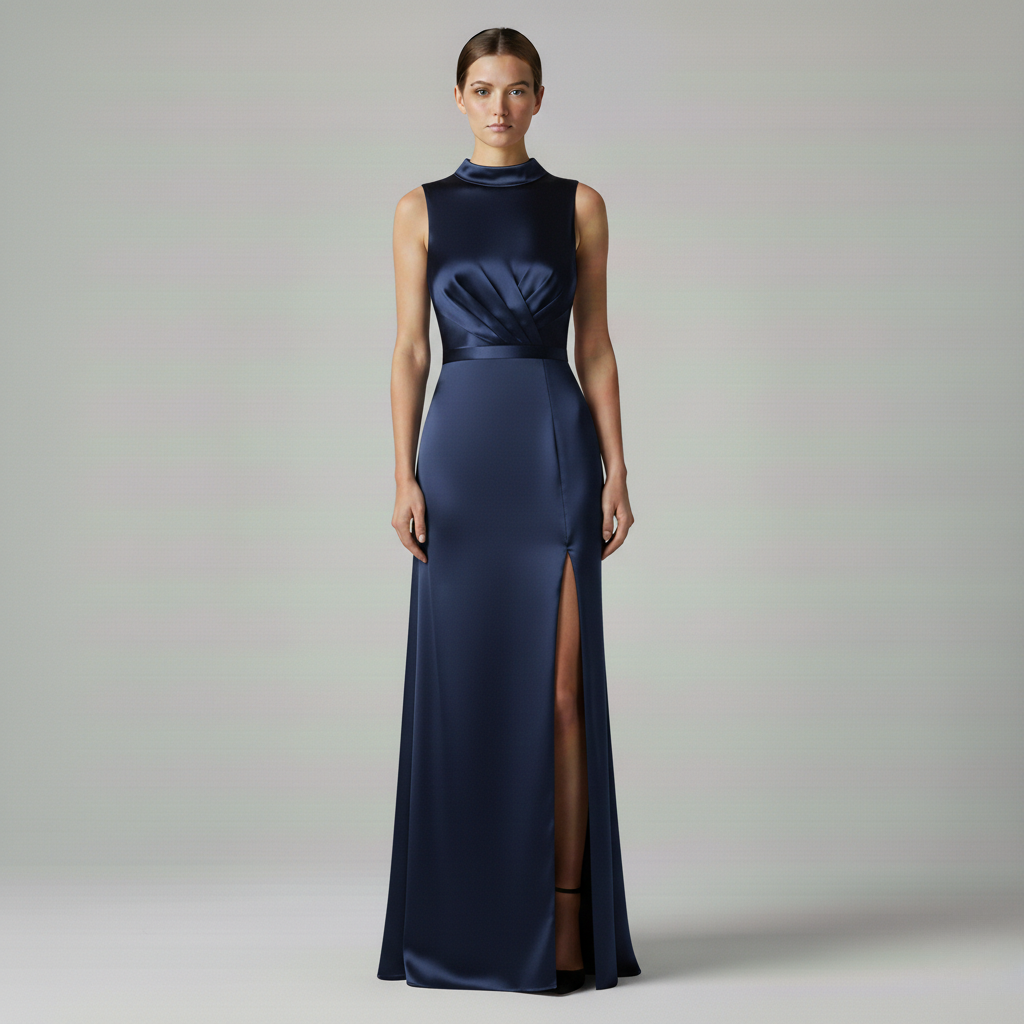 Abito Formale Elegante con Design Scollo