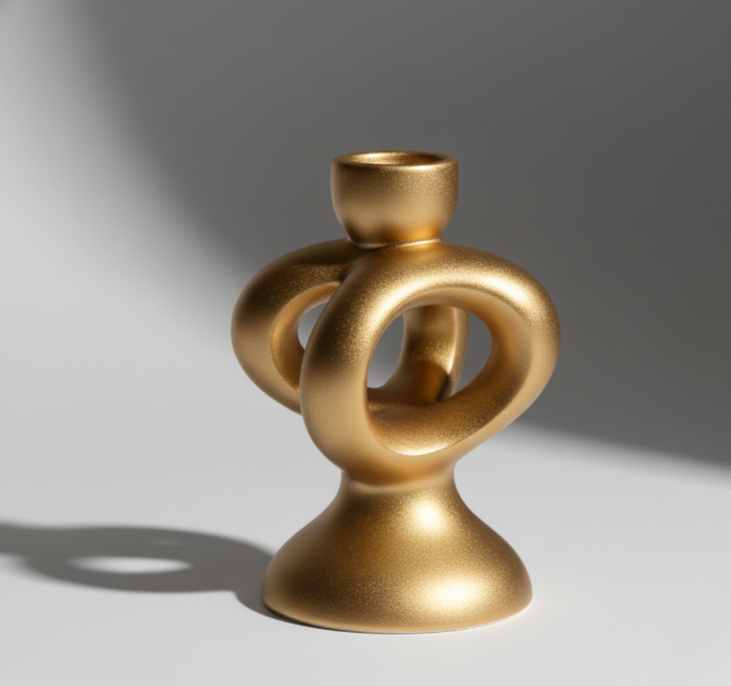 Supporto per Candele Scultoreo Nordico Decor Elegante