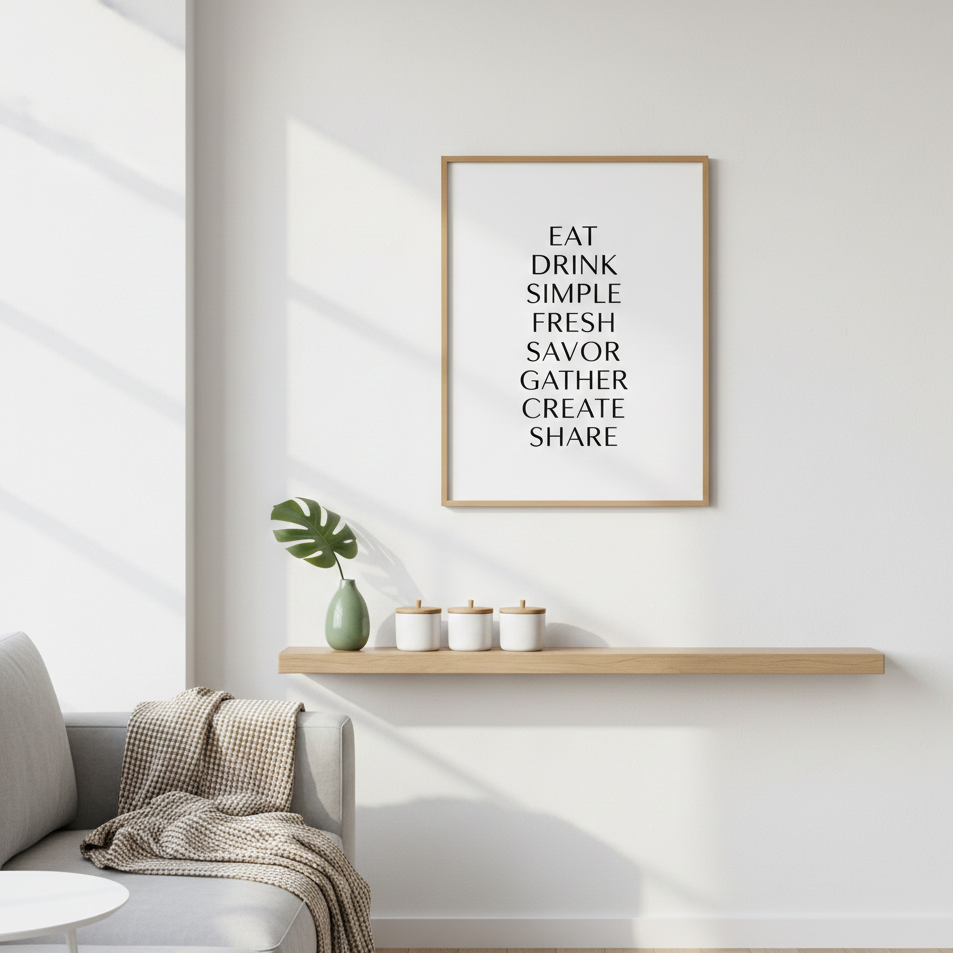 Arte Quotidiana Elegante e Minimalista per Pareti Calme